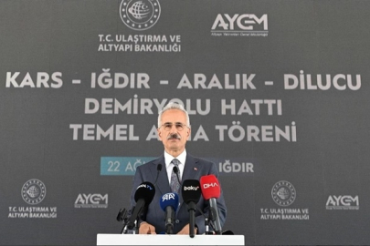 Kars-Iğdır-Aralık-Dilucu Demir Yolu Hattı'nın temeli atılıyor...